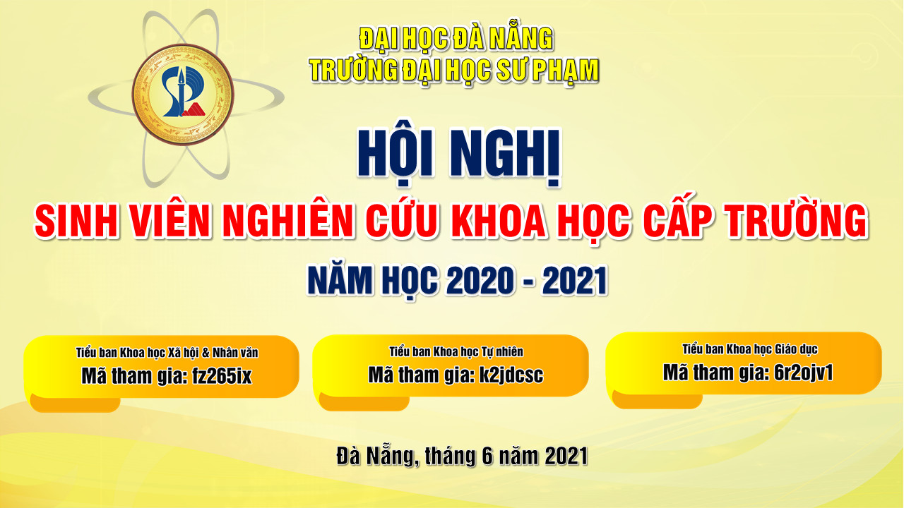 Thư mời tham dự hội nghị SVNCKH cấp Trường năm học 2020-2021